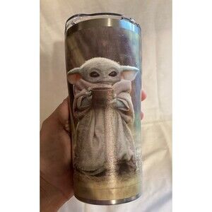 Tervis Mandalorian The Child Sipping 20 oz Stainless Tumbler Travel Cup Mug New